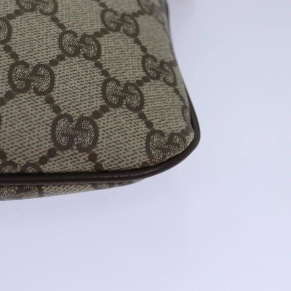 GUCCI GG Canvas Web Sherry Line Shoulder Bag PVC Beige Green Red Auth ep5130 - Picture 13 of 16